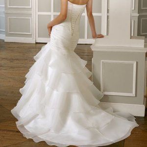 Mori Lee Style 1606 White Organza Mermaid Wedding Gown